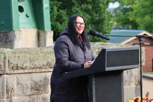 Wadawurrung elder Dr Deanne Gilson welcomed memorial attendees to Country.