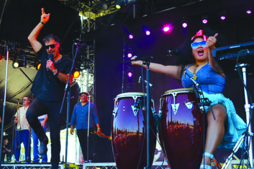 The Cat Empire's Felix Riebl and Neda Rahmani.