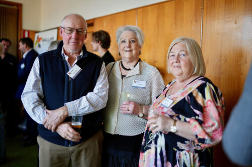 Barry Sims, Anne Eskdale, and Bridget Sims.